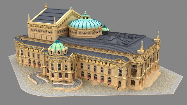 Opera Palais Garnier House Paris 3D Model