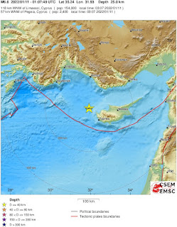 Cutremur puternic cu magnitudinea de 6,6 grade in regiunea Cipru-Estul Marii Mediterane