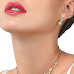 Shine Bright with ZAVERI PEARLS: The Sparkling CZ Diamond Necklace Set You Need!