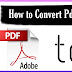 All About PDF & How to Convert into Different Formats - PDF को TXT में बदलें - in Hindi