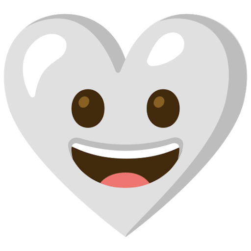 White love heart smiley emoji