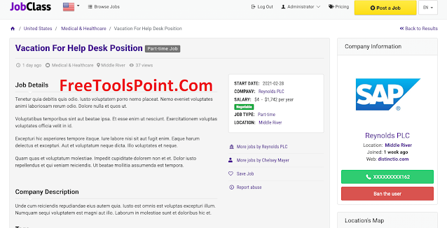 Complete Online Job Portal Project in PHP MySQL Source Code