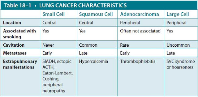 lung cancer characteristics