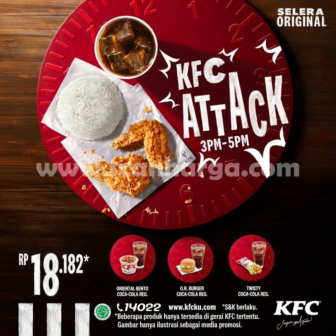 Promo KFC ATTACK Terbaru Harga mulai Rp. 18.182*