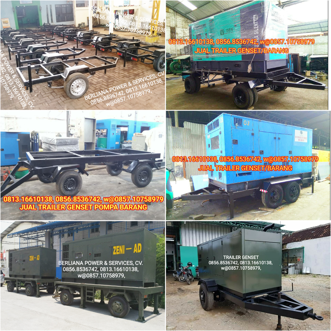 JUAL TRAILER GENSET HARGA MURAH BAGUS