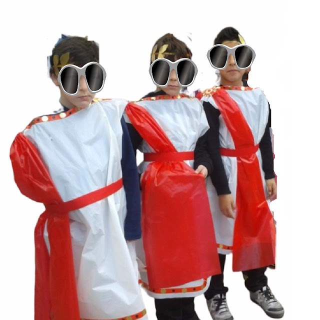 Ceder el paso Comité color Todo Halloween escolares: Disfraz de romano casero con bolsa de basura