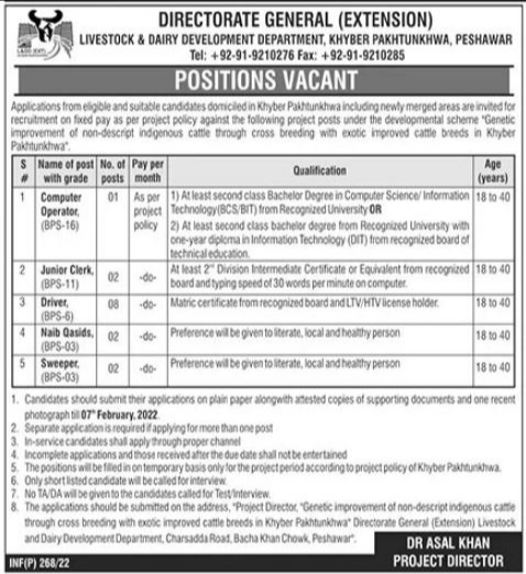 Livestock-And-Dairy-Development-jobs-2022|Indeed-jobs|pkjob