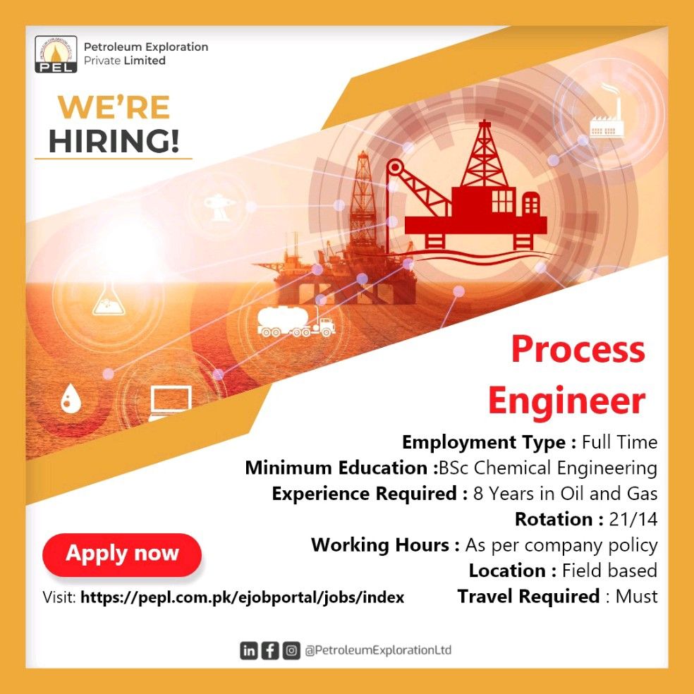 Petroleum Exploration Pvt Ltd PEL Jobs Process Engineer