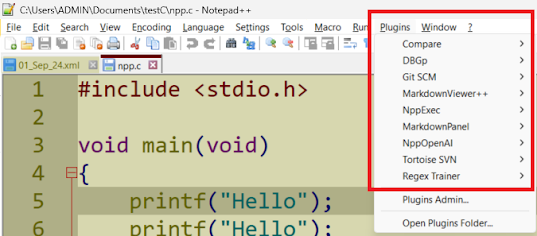 notepad++ plugins