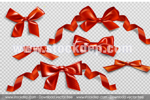 Free Download Red Ribbon Patterns Royalty Free Vector