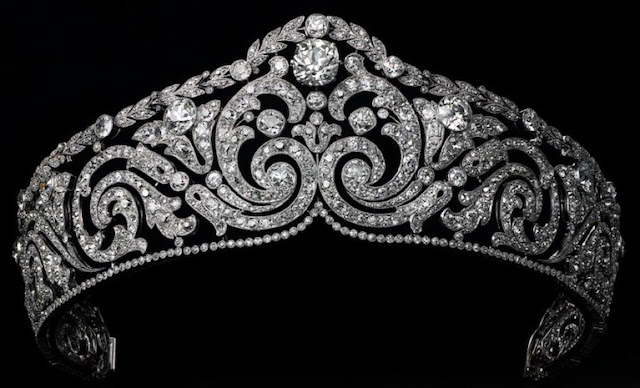 diamond scroll bandeau tiara cartier queen elisabeth belgium