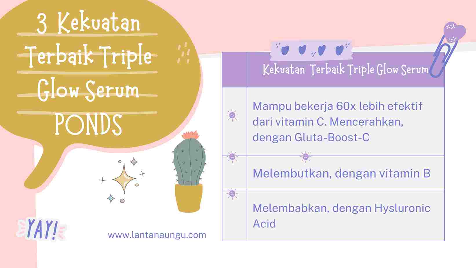 3 Kekuatan Terbaik Triple Glow Serum