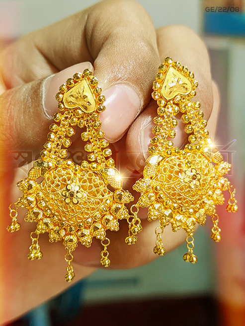 ৮ আনা নিউ কানের দুল ২২ ক্যারেট দেখুন (Latest 8 Ana/Gram Gold Earring) 18/21/22/24 Karat KDM Price in Bangladesh Buy Online