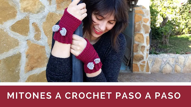 TUTORIAL GRATIS de Mitones a Crochet