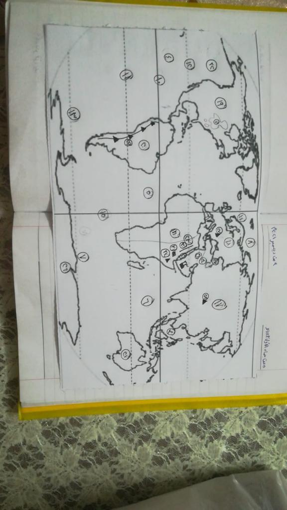 خريطة العالم و اسماء فى الصورة اللى تحتها مباشرة
