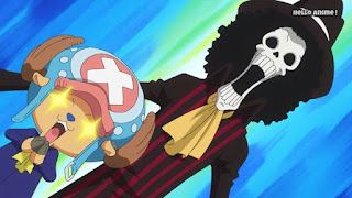 ワンピースアニメ WCI編 827話 チョッパー ブルック | ONE PIECE ホールケーキアイランド編