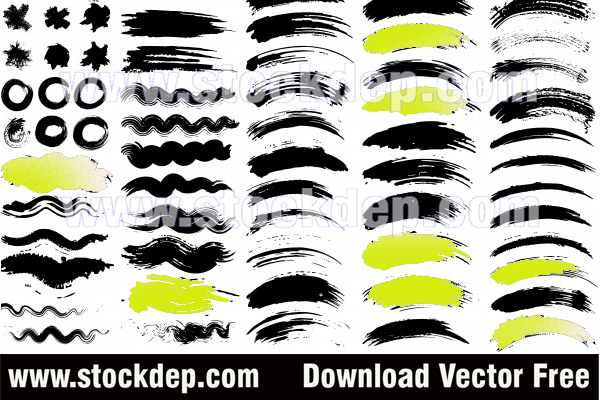 free Paint Brush Strokes Grunge Vector Images
