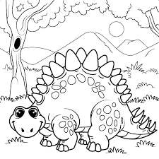 Printable dinosaur family coloring pages