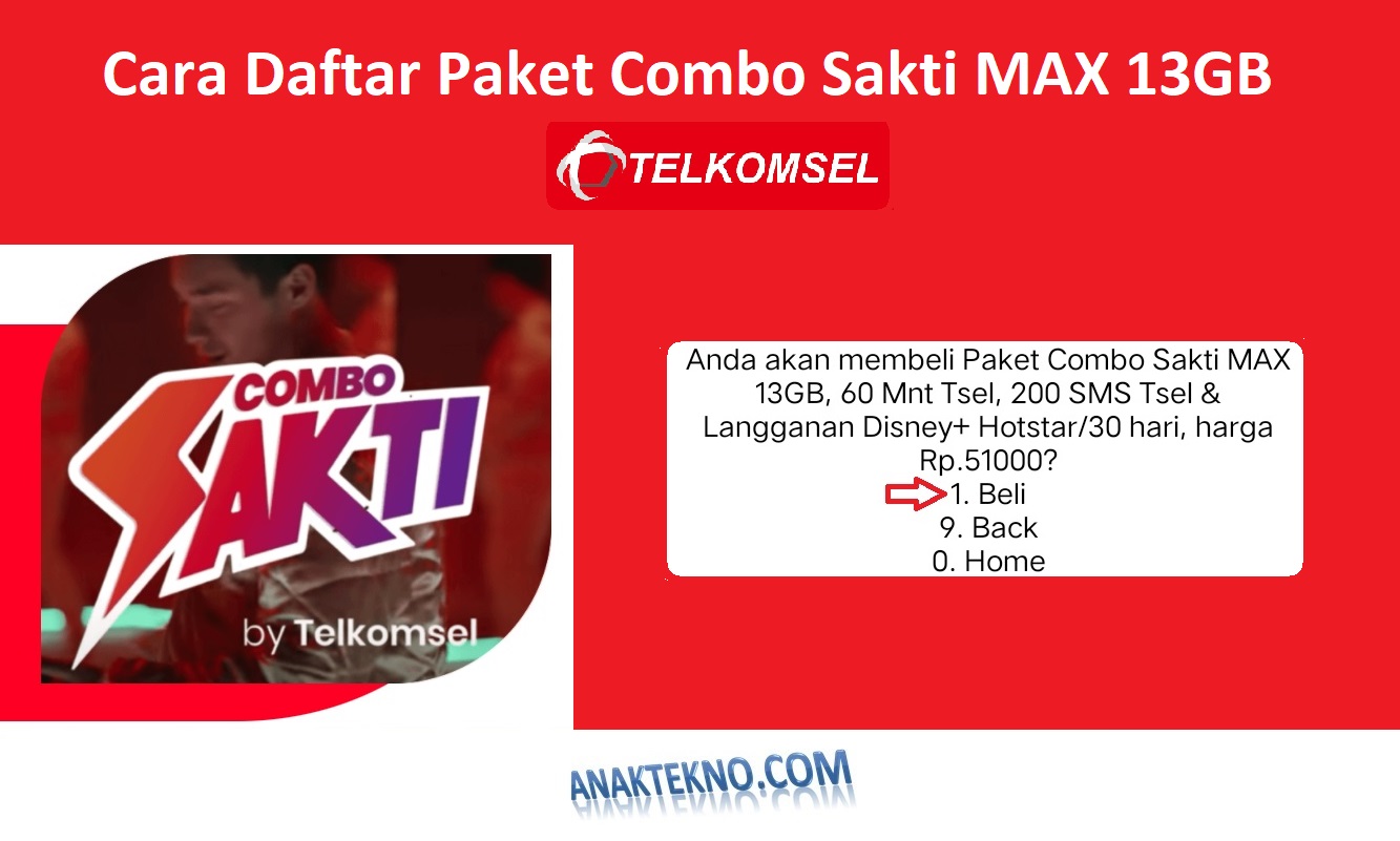 Cara Daftar Paket Combo Sakti MAX 13GB 50 Ribu 2022