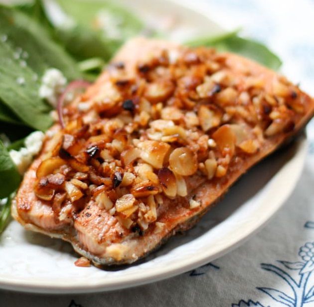 Almond Crusted Honey Mandarin Salmon Recipe