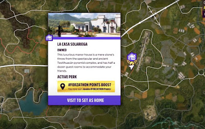 FH5, La Casa Solariega, Location Map, Rewards, Price, Perks