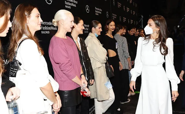 Queen Letizia attended the 75th edition of the Mercedes Benz Fashion Week Madrid at Ifema