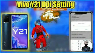 Free fire auto headshot settings for Vivo Y21 Sensitivity and dpi