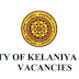 Temporary Lecturer - University of Kelaniya Vacancy