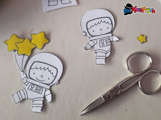 colorare astronauti per card con marker