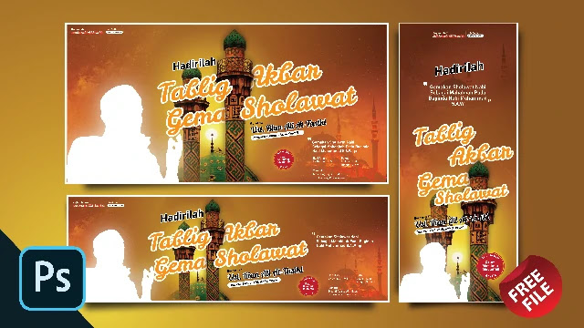 Download Spanduk Tabligh Akbar CDR CorelDraw Gratis