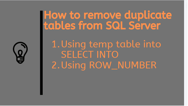 How to Remove duplicate rows from table in SQL Server using temp table? Example