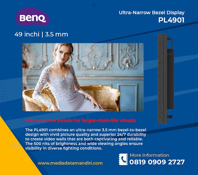 Jual  Videowall BenQ PL4901 49" 3.5mm Ultra-Narrow Bezel Display 