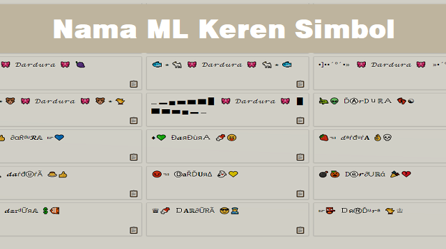  Memiliki atau menggunakan nama ML yang keren dan aesthetic merupakan dambaan semua pemain 1001+ Nama ML Keren Simbol 4 Huruf Terbaru Belum Terpakai Terbaru