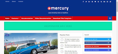 Mercury Blogger Template