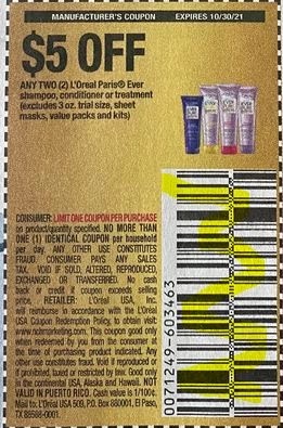 $5.00/2 Loreal Ever Coupon from "SAVE" insert week of 10/17/21.