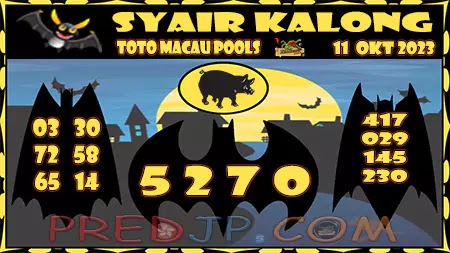 Prediksi Kalong Macau 3D Hari Ini JP 11 Oktober 2023