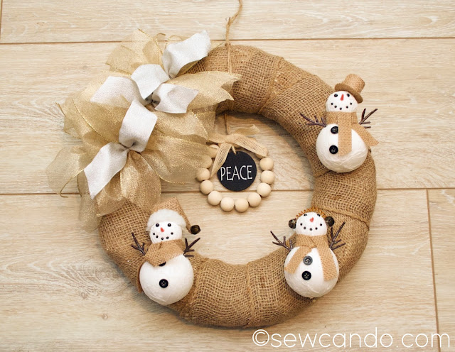 Wintery burlap garland… How-to!