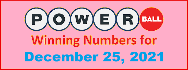 PowerBall Winning Numbers for Saturday, December 25, 2021