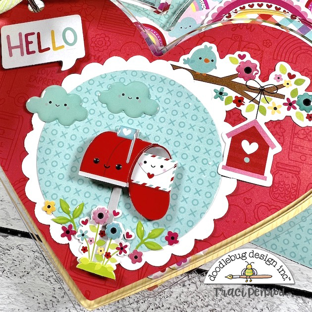 Heart Shaped scrapbook album for Valentine's Day photos