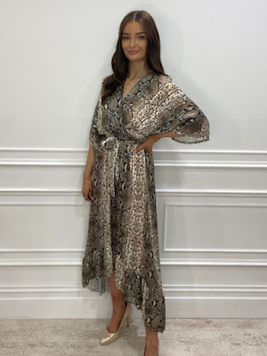 Alligator Print Maxi Dress