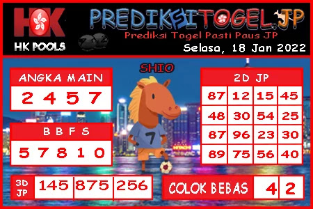 Prediksi Togel Hongkong JP Selasa 18 Januari 2022