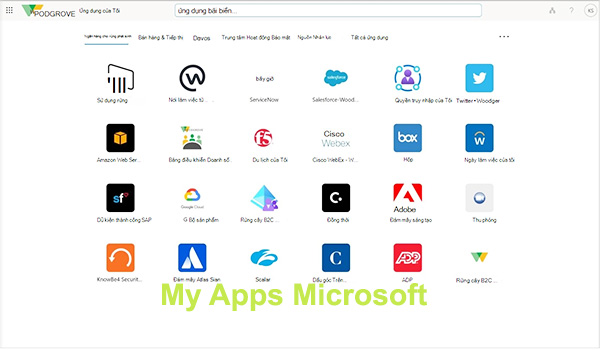 My Apps Microsoft - Đăng nhập myapplications.microsoft.com a