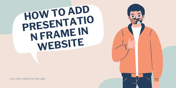 How to add presentation frame box in website
