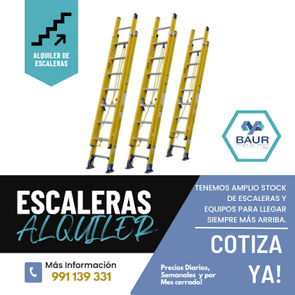 ALQUILER DE ESCALERAS TELESCÓPICAS Y TIJERA EN CAJAMARCA - BAUR METALMIN SAC - JR. EL MISTI 336