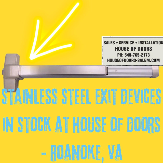 stainless steel exit devices in stock at house of doors - roanoke, va