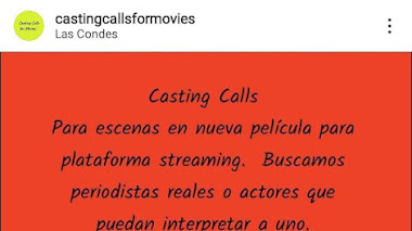 CASTING CHILE: Se busca para PELÍCULA plataforma de streaming PERIODISTAS REALES o ACTORES que puedan interpretar a uno