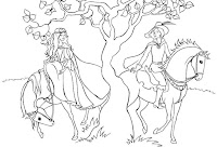 Princess and prince coloring page