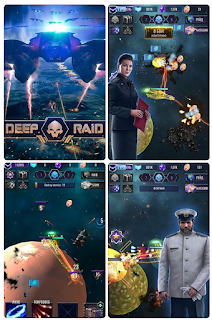 Screenshots of the Deep raid Idle RPG space ship battles apk for Android.