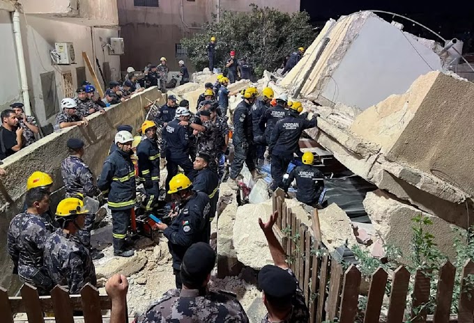 Jordania: Cinco muertos tras el derrumbe de un edificio residencial