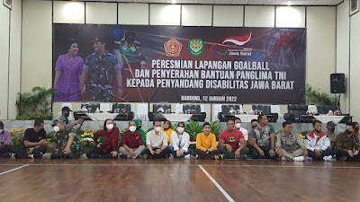 Panglina TNI Andika Resmikan Lapangan Goalball Rindam III/Siliwangi Dan Serahkan Fasilitas Olahraga